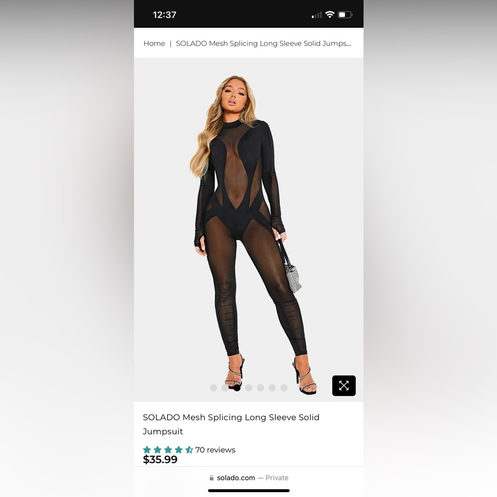 Solado Mesh Long Sleeve Jumpsuit